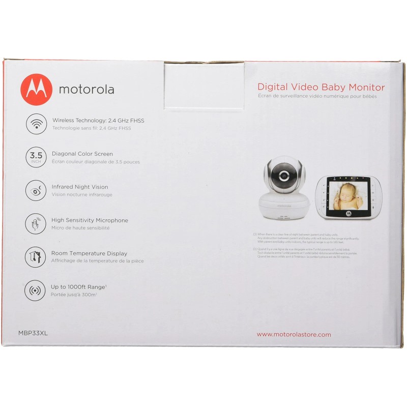 Motorola MBP33XL 3.5" Video Baby Monitor with Digital Zoom