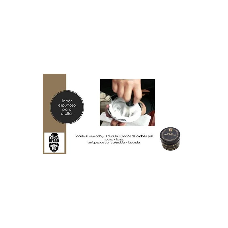 Jabón Espumoso para rasurar barba o bigote con ingredientes naturales