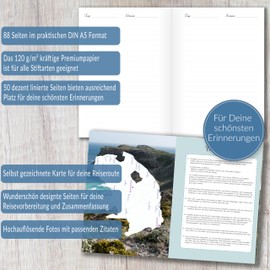 Calmondo Travel Diary to Fill In South Africa, Interactive Travel Journal Diary with Quotes, Photos, Travel Preparation and much more, Travel Gift with Lots of Variety, Mindfulness Diary, DIN A5
