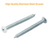 LifCratms 60Pcs White Screws #10 x 2, White Pan Head