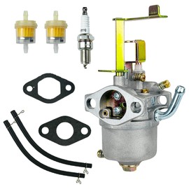 A100626 Carburetor for 79cc Champion Powermate Equipment 42432 62422 1200 1500 Watts 80cc 2.4HP Portable Gas Generator Powermate PWLE0799 Lawn Edger Mower with Fuel Line Filter Spark Plug Gasket Kit