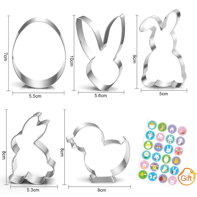 Easter Cookie Cutters, Set of 5 Cookie Cutters, Easter Set,