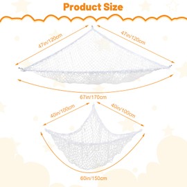 2 PCS Stuffed Animal Hammock, Corner Hanging Net for stuffed animal storage Stuffed Plush Net for Kids' Room Decor