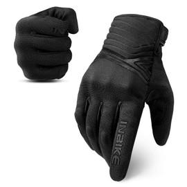 INBIKE - Guantes de malla transpirable para motocicleta con almohadilla de caucho termoplstico en la palma para pantalla tctil y proteccin de nudillos