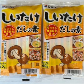 Shimaya Shiitake Mushroom Dashi (0.2 oz (6 g) x 7 Bottles), 1.5 oz (42 g) x 2 Bags Set
