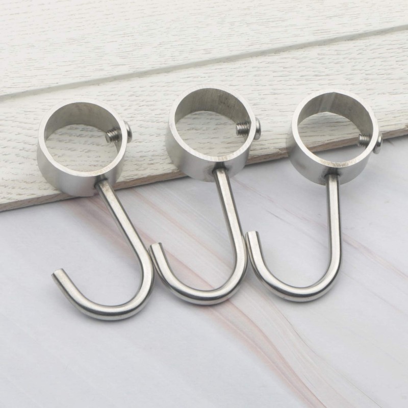 Pxyelec Tube Rod Hooks Adjustable Multi-Function Heavy-Duty Stainless Steel J