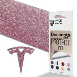 IPG Compatible with Model 3 Decal (9 Logo Set) Stickers Set Personalize Your Vehicle (Pink Glitter)