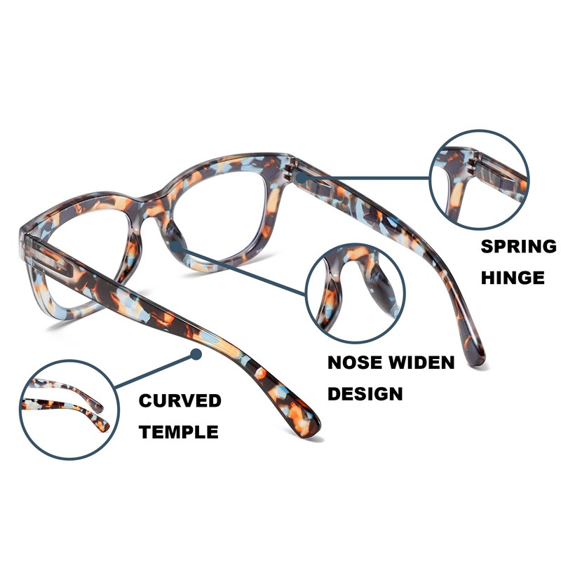 ZXYOO - Gafas de lectura de gran tamaño para mujer,