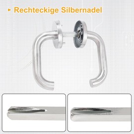 Silkwish Pack of 2 square spindle 8 mm x 80 mm for door handles - steel square for handle set door handle long plate BB/PZ - spindle bar replacement for door handle, mortise lock front door - silver