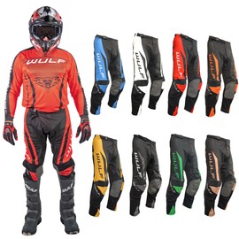 Wulfsport Linear Adult Race Pants (Blue - 40) Motorcycle Motocross Pants 2023 Version