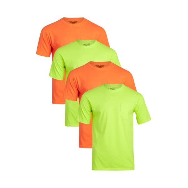 Bass Creek Outfitters Men’s High Visibility T-Shirt – 4 Pack