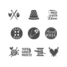 COLOP Little NIO Stamp Set Handmade, 10 Designs, 17 mm Imprint