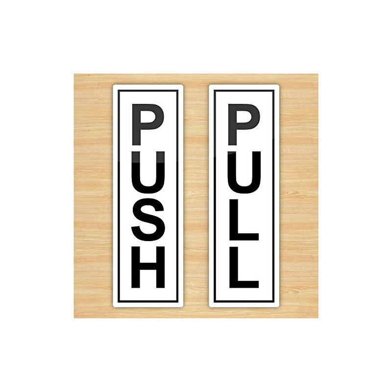 1x Push - 1x Pull - Door Sticker Sign/Sticker Holder