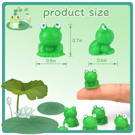 80Pcs Mini Frog Garden Decor - Green Frog Figurines - Tiny Plastic Frogs - Fairy Garden - Decor Dollhouse - Succulent Plants Resin craftwork