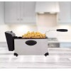Continental Electric PS75911 Electric Deep Fryer, 3 Liter, Silver