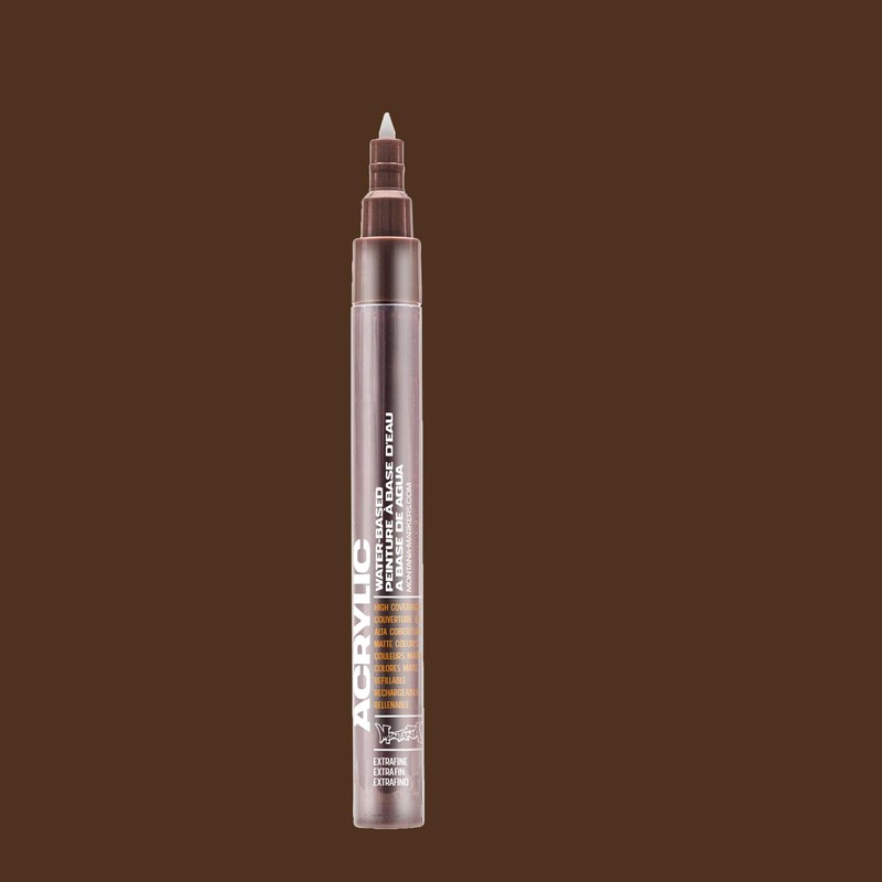 Montana Acrylic Marker .7mm Extra Fine Tip - Shock Brown