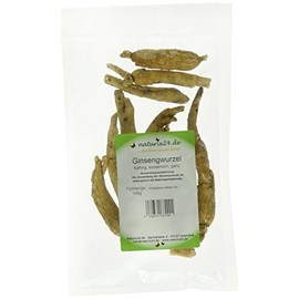 Naturix24 Ginseng White Whole Ginseng Root - Pack of 1 (1 x 100 g)