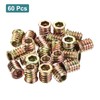 sourcing map 60Pcs Threaded Inserts, 5/16"-18x43/64" Zinc Alloy Hex Socket