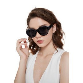 LVIOE Polarised Fit-over Sunglasses Women Round Frame Over Glasses with UV Protection