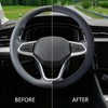 Universal Black Steering Wheel Cover, 14.5-15 Inch Black Universal Microfiber