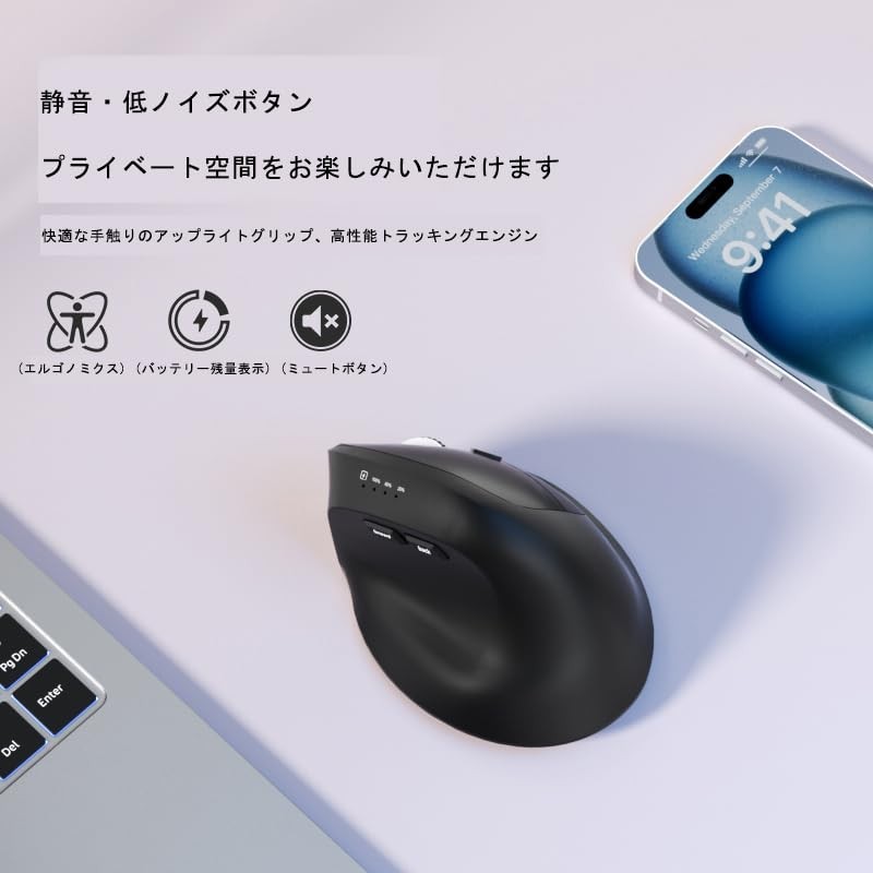 Bluetooth Mouse, 3 Modes (2025 Innovation, 6 Buttons & Lightweight),