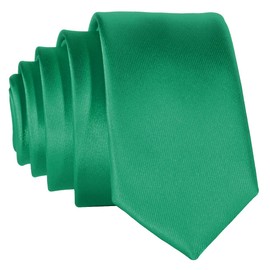 DonDon men's slim tie, 5 cm, plain, matt, shiny and striped. -