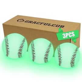Gracfulcub Baseball Ball, Youth and Adult Baseball Players Training (Glow Ball 3pc)