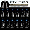 Stiletto Nail Tips and Glue Gel Kit, 120Pcs Pre-etched Pointed