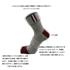 XKAOPUTE Five-Toe Socks Men's Cotton Short Socks Sports Running Sweat Absorbent Quick Drying 5-Toe Socks Foot Cover Ankle Length Crew Length 5 Pairs 5 Colors Set 25~28.0cm, 25.0–28.0 cm