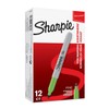 Sharpie Permanent Markers, Fine Point, Lime, Box of 12