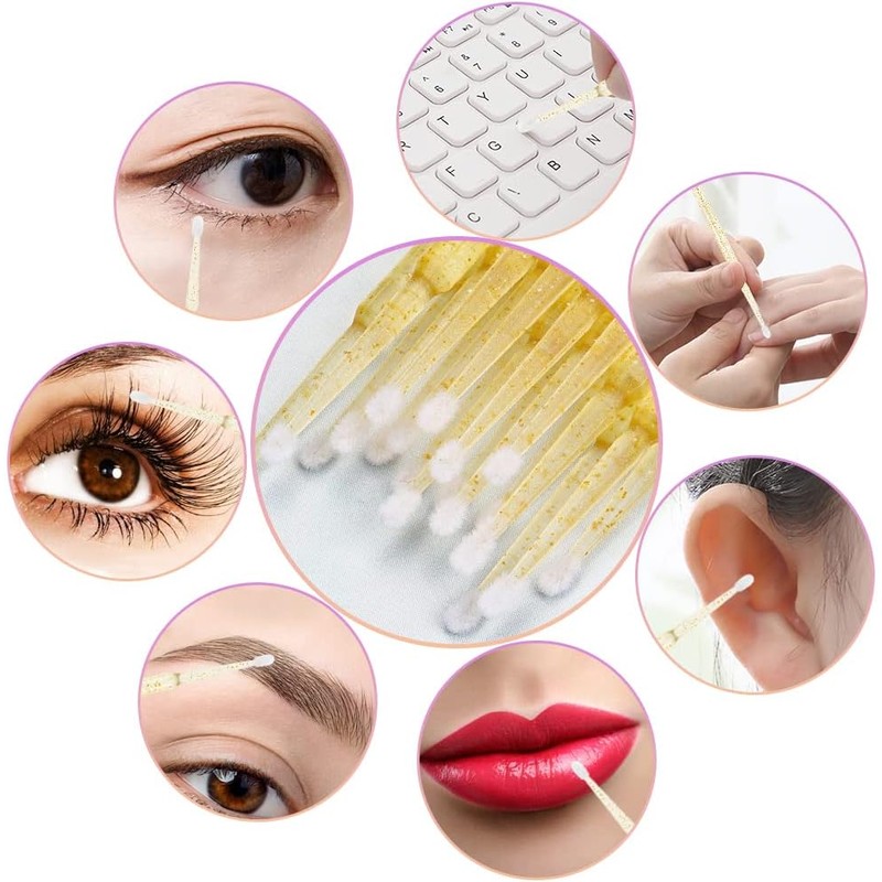 400 Pcs/pack Disposable Micro Brushes Individual Lash Removing Tools Durable