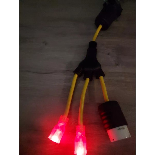 Hubbell 1.5 ft 3 Outlet Light Up Locomotive Fridge Adapter