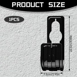 Lotsdonxia Expanding Hose Holder – Garden Hose Storage Plastic Holder, Space-Saving and Weatherproof, Suitable for Garden, Vegetable Patch and Yard (Black)