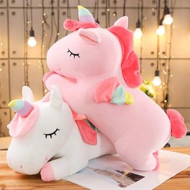 Adorable Unicorn Plush Stuffed Toy, Super Soft Cartoon Pillow Plush Toy for Gift, Cartoon Unicorn Throw Pillow Car Home Ornament, Creative Birthday Gift, Christmas, Christmas Gift - Color: White, Specification: 30cm/11.81in