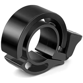 Bicycle Bell, Lightweight, Loud Volume, Pipe Diameter 0.9 - 0.9 inches (22 - 23 mm), Aluminum Alloy, Rust Resistant, Concealable, Cycling, Bike, Road Bike, (Black)