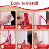 Upgrade T-Shaped Door Draft Stopper, Clear Silicone Seal Strip Weather