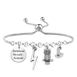PLITI Wizarding world Gift Wizard School Gift She Believed She Could So She Did Bracelet For Magic Movie Lover (believed magic bgCA)