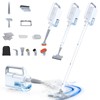 ScrubWiz Steam Mop with Detachable Handheld Steam Cleaner, 10-in-1 Multi