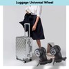 1 Pair Replacement Wheels for Luggage 360 Swivel Dual Suitcase