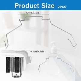 2 PCS 12 CM CPU Heatsink Fan Buckle, Computer Mainboard CPU Radiator Fan Fixing Clip, CPU Radiator Fan Hook Fixed Bracket Pc Mainboard CPU Radiator Fan Wire Buckle Upper Hook Type Fixing Clips, 12cm