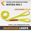 1-Ply Webbing Sling 1”x 12ft Lifting Straps 2Pack Heavy Duty