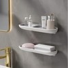 Large Soap Holder Soap Dish with Draining Layer Self Adhesive