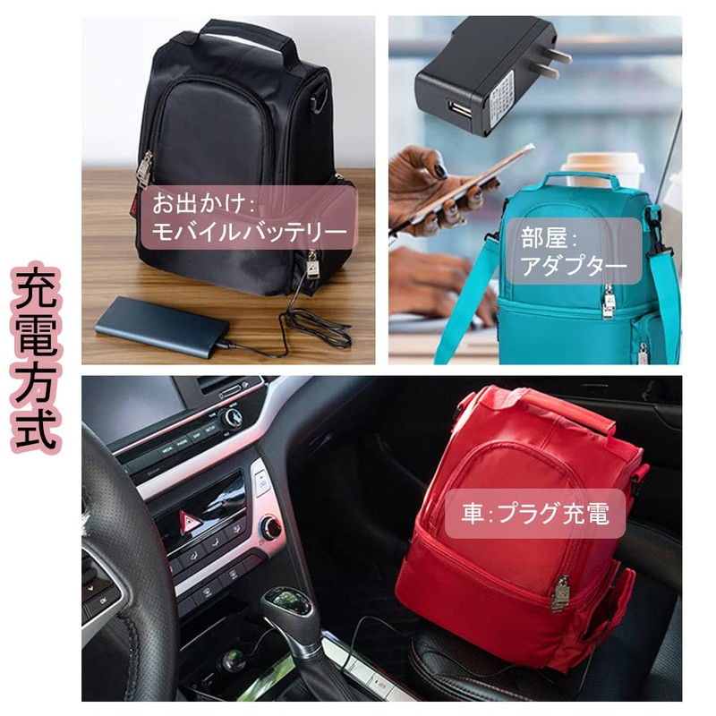 YUYAKESHI Lunch Bag, Bento Bag, Adapter, USB Type, Thermal, Cold