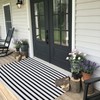 Black and White Outdoor Rug 35.4" x59" Doormat Front Porch