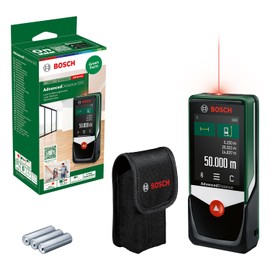 Bosch Laserentfernungsmesser AdvancedDistance 50 C (Distanz bis 50m präzise messen, Touch-Display, Messfunktionen mit integrierter Hilfe, im Karton)