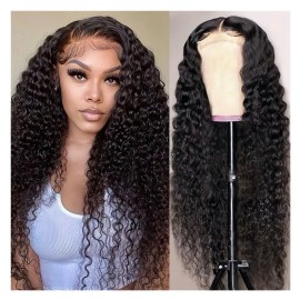 Original Vietnamese Raw Hair Wig 13x4 HD Lace Frontal Deep Wave Bone Straight Wig Glueless Brazilian Human Hair Wigs for Womenstyle: Natural Wave, stretched length: 12 inches, Lace Size: hd 5x5 closure wig 180%