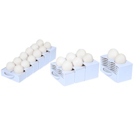 Think Up Designs Eggstra Space Egg Organizer for Refrigerator, Adjustable Container, Collapsible & Expandable Tray Egg Holder for Fridge Organizer, Space Saving Fridge Storage Solution - White