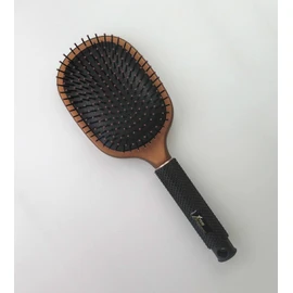 Tredoni Professional Daily Paddle Hairbrush with Rubber Cushion & Flexible Nylon Teeth, Elongated Solid-Grip Rubber Handle