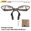 FUDOVA 2 Pack New Handlebar Bike Mirrors, HD,Blast-Resistant, Sturdy Stainless
