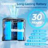 Nodinsy 10000mAh Portable Waist Fan Rechargeable, 5 Speeds 16000RPM Brushless
